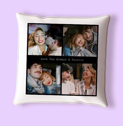 Love You Always & Forever Multi Photo Cushion