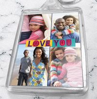 Tap to view Love You Photo Collage Keyring