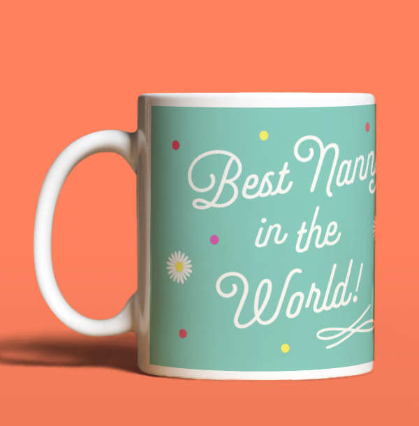 Cancer Research UK Best Nanny In The World Photo Upload Mug