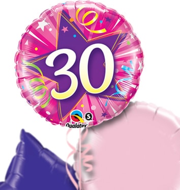 ZDISC Pink 30th Birthday Balloon Bouquet