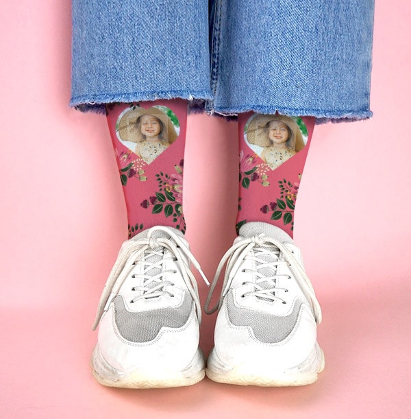 Young Hearts Mothers Day Photo Socks