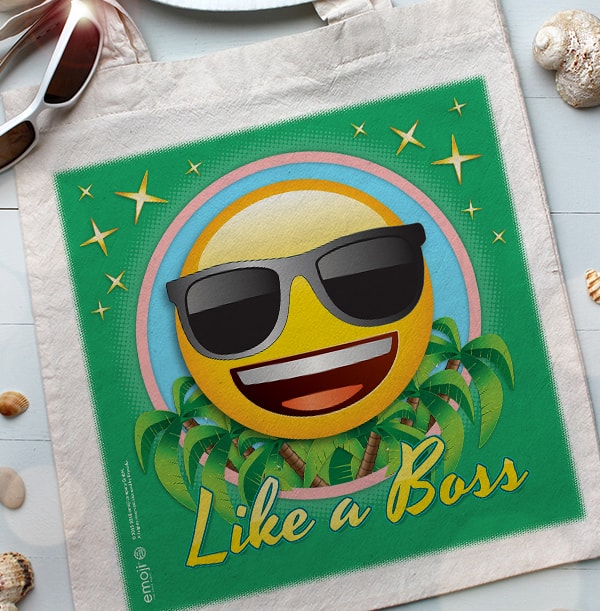 Like A Boss Personalised Emoji Tote Bag