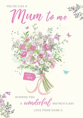 You're like a Mum to me Personalised Card