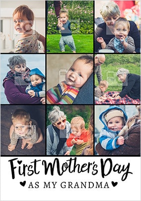 First Mother's Day As Grandma Multi Photo Card