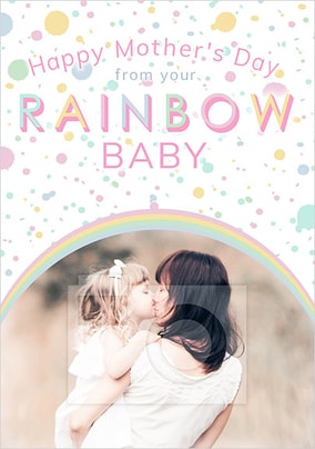 Rainbow Baby Photo Mother's Day Card