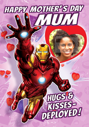 Iron Man Mother's Day Card - Hugs & Kisses Deployed!