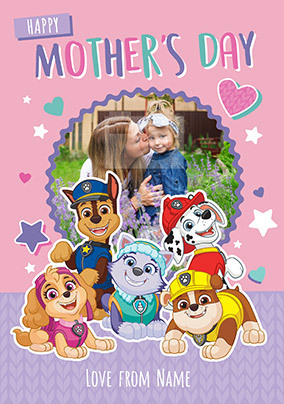 Paw Patrol Photo Mother's Day Card