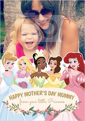 Disney Princess Photo Mother's Day Card