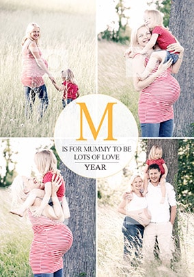 M Is For Mummy To Be Multi Photo Card