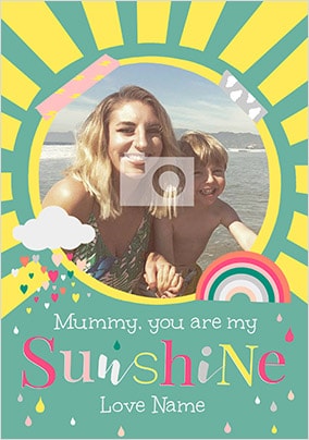 Mummy My Sunshine Photo Mother's Day Card