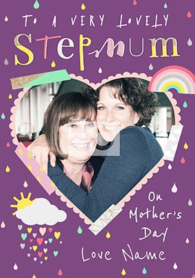 Lovely Step-Mum Mother's Day Photo Card