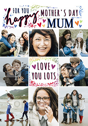 Love You Mum Mother's Day Multi Photo Card