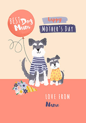 Personalised Dog Mother's Day Card