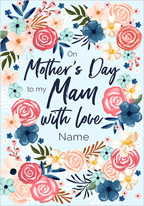 Personalised Floral Mother's Day Card