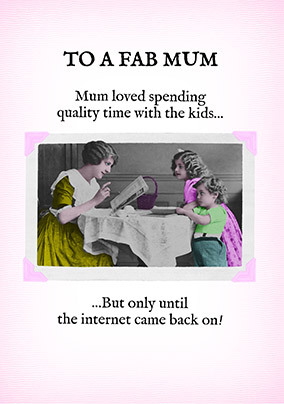 Spending Time With The Kids Mother's Day Card