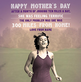 Jogging Mother's Day Card