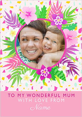 Lovely Mum Floral Mother's Day Photo Card