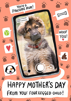 Four legged Child Mother's Day Card