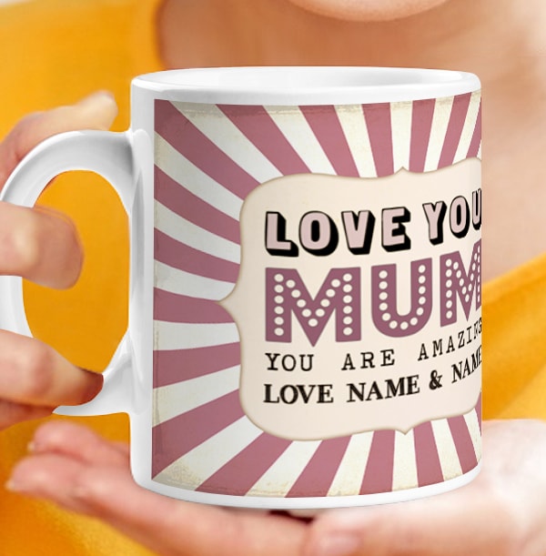 Love You Mum Personalised Photo Mug