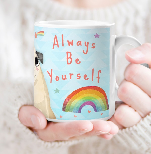 Always Be Yourself Pug Photo Mug