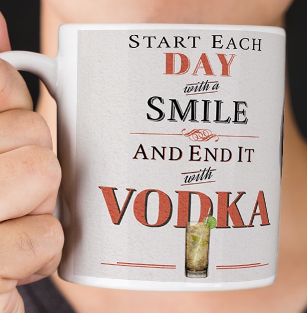 Personalised Vodka Mug - End Each Day