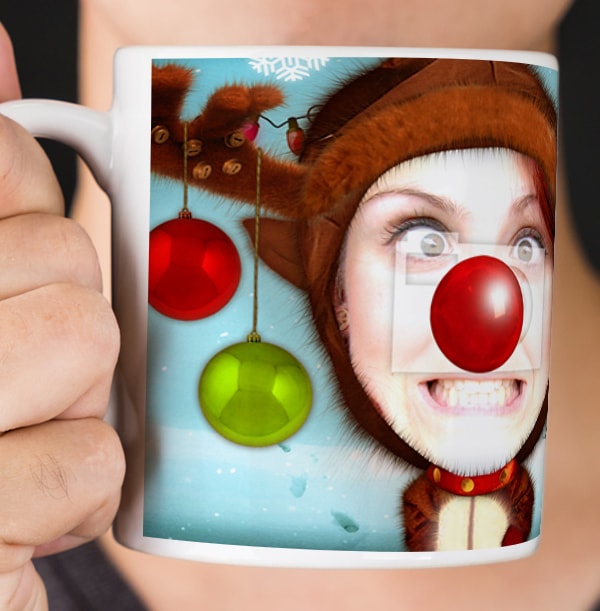 Rudolph Photo Upload Mug