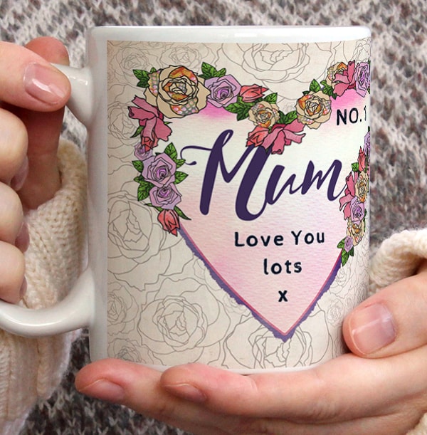 Floral Number 1 Mum Personalised Mug