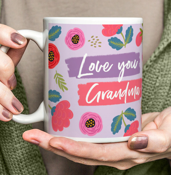 Love You Grandma Photo Upload Mug