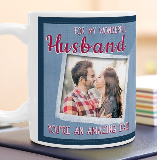 Wonderful Husband Amazing Dad Personalised Mug