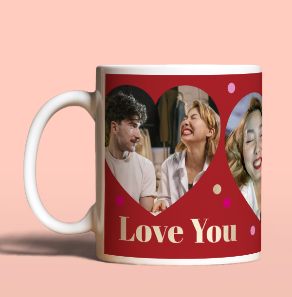 Love You Photo Upload Mug