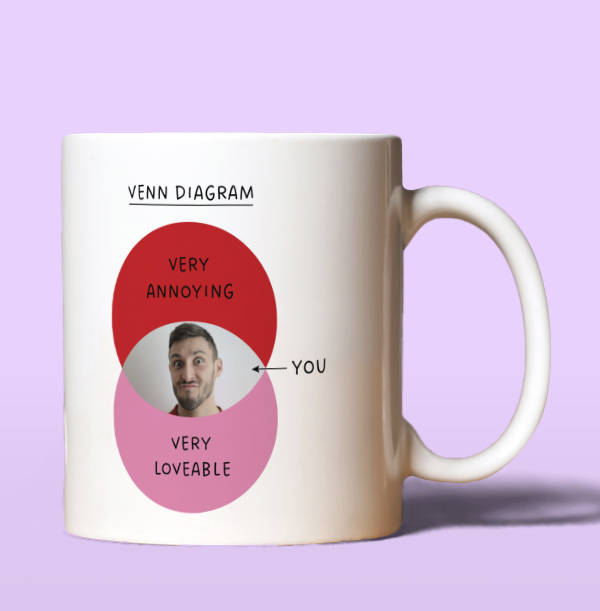 Venn Diagram Photo Upload Mug