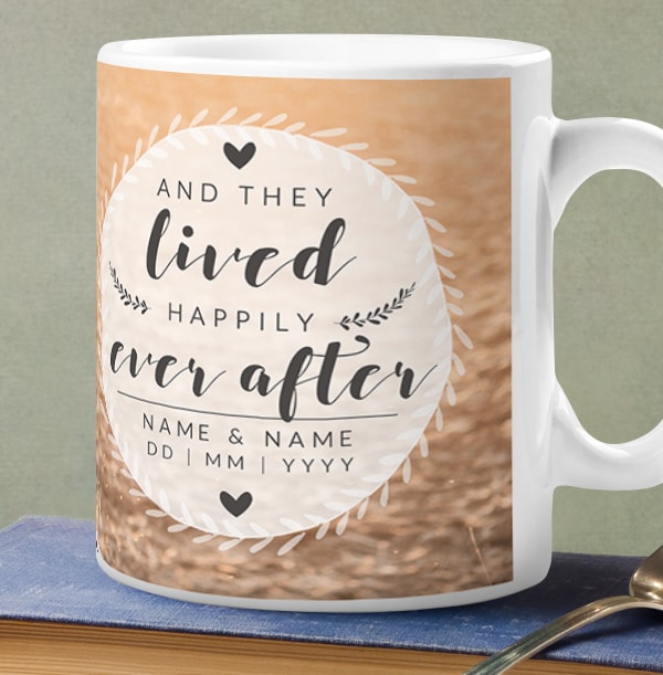 Happily Ever After Full Photo Wedding Mug