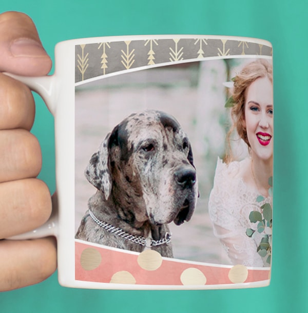 Mr & Mrs Wedding Day Photo Mug