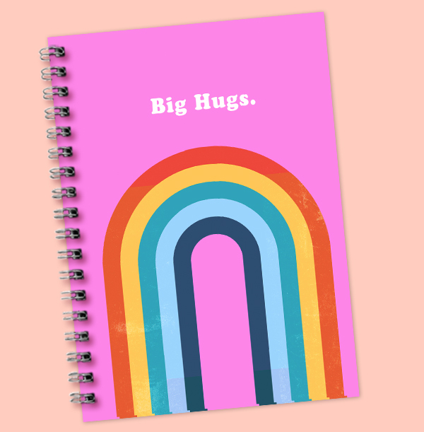 Big Hugs Rainbow Notebook