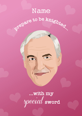 Prepare to Be Knighted Personalised Anniversary Card