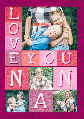 Love You Nan Multi Photo Card