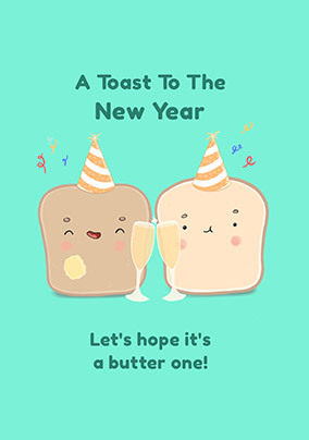Toast To The New Year Personalised Card