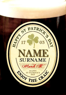 Love Labels St Paddy's Stout Poster