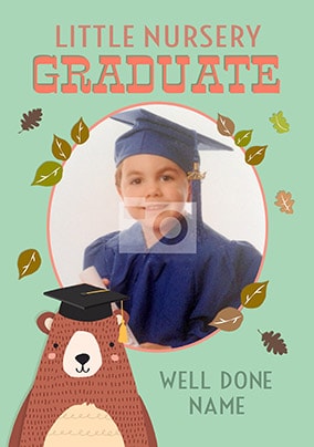 Little Nursery Graduate Boys Photo Card
