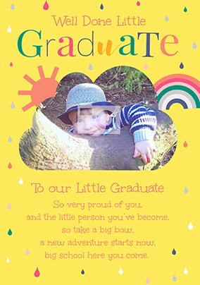Well Done Little Graduate Photo Card