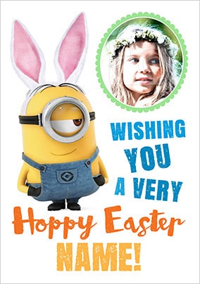 Hoppy Easter Minion Photo Card