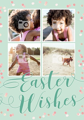Easter Wishes Multi Photo Card