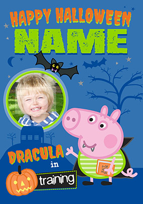 Peppa Pig Halloween Photo Card