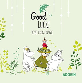 Moomin - Good Luck Personalised Card