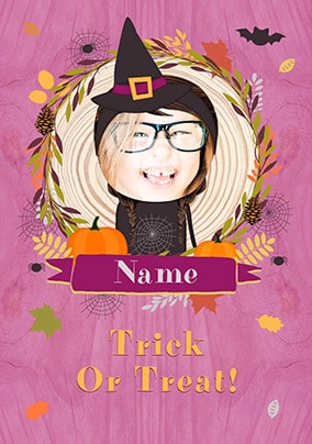 Trick Or Treat Photo Halloween Card