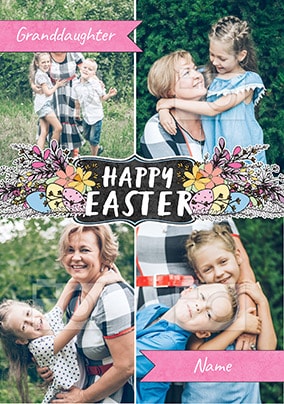 Happy Easter Granddaughter Multi Photo Card
