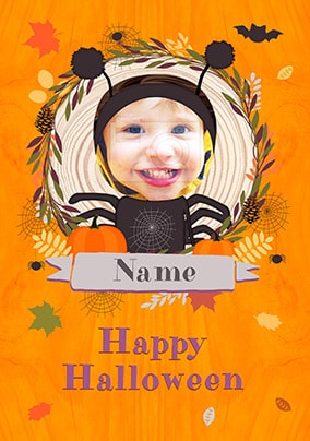Happy Halloween Spider Photo Card