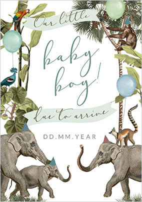 Our Baby Boy Due To Arrive Card