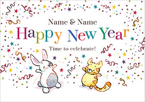 Time to Celebrate Personalised New Year Card