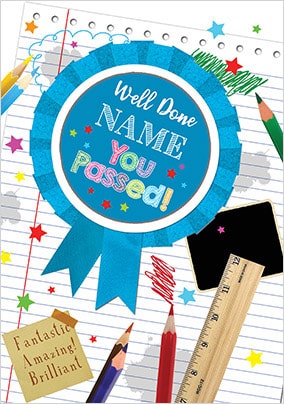 Well Done You Passed! Personalised Card